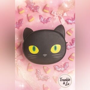 Mad Engine Black Kitty Cat Crossbody Bag New With Tags